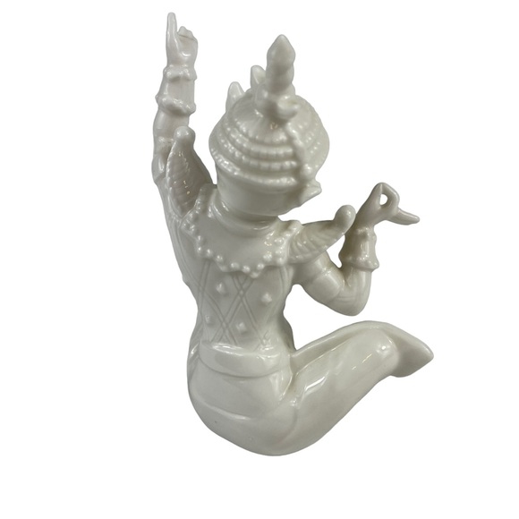 Buddhist Temple Dancer Vintage Japan Fine Porcelain Sculpture Zen Peace Dance 5” - Picture 8 of 13